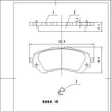 04465-OD150 professional brake pads semi-metal black front ceramic brakes pad for toyota